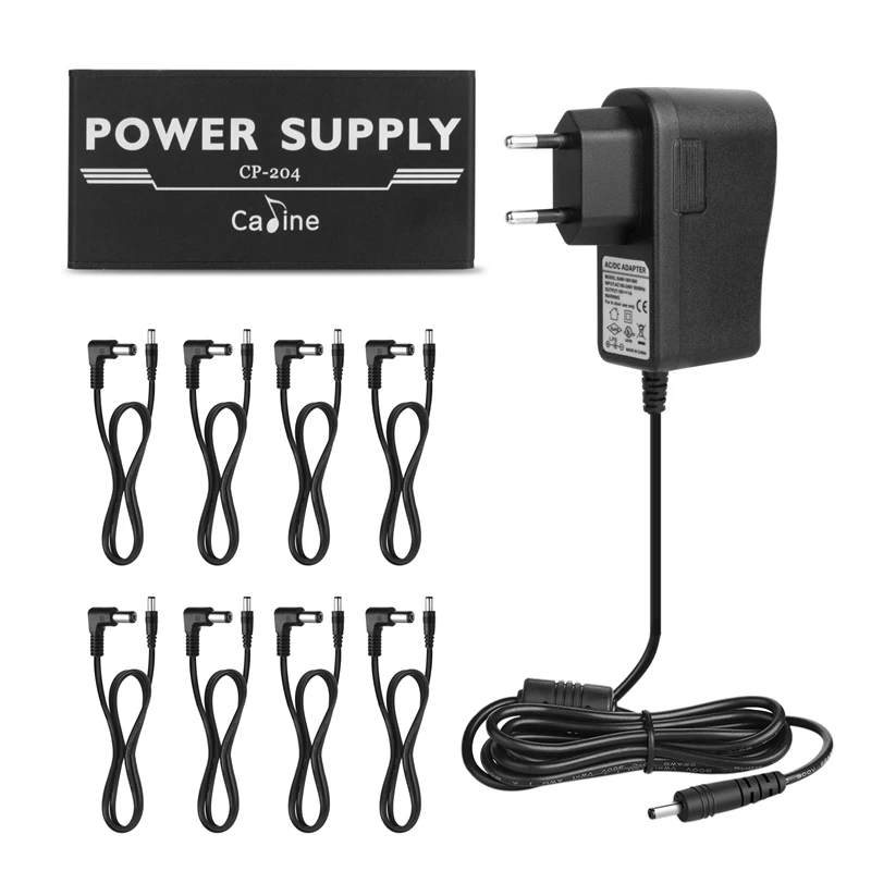 Caline CP-204 Guitar Pedal Power Supply 8 Isolated Outputs Anti-interference 18W Different output Effect power Mini Size | Спорт и