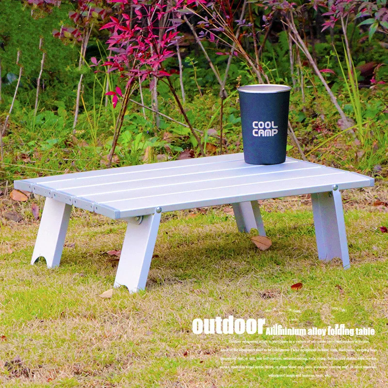 

Outdoor Camping Mini Aluminum Alloy Folding Table Barbecue Table Picnic Table Ultra-light Portable Low Table Egg Roll Table