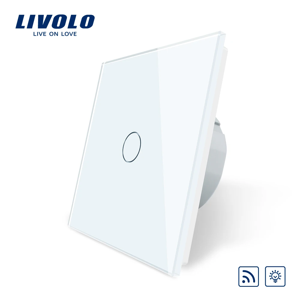 Livolo стандарт Великобритании настенный выключатель слоновая кость белый