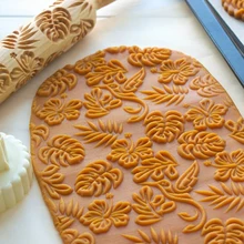 Рождественская Скалка, снежинка, лось, деревянная Скалка, тиснение, выпечка, печенье, фондан, пирог, ролик с рисунком 35*5 см