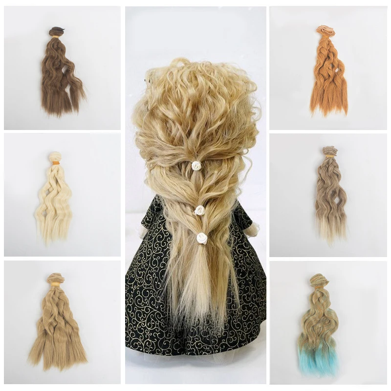 BJD WIG Hair Toys Doll-Accessories Dolls Curly Handmade for Synthetic-Wig 15cm--100cm