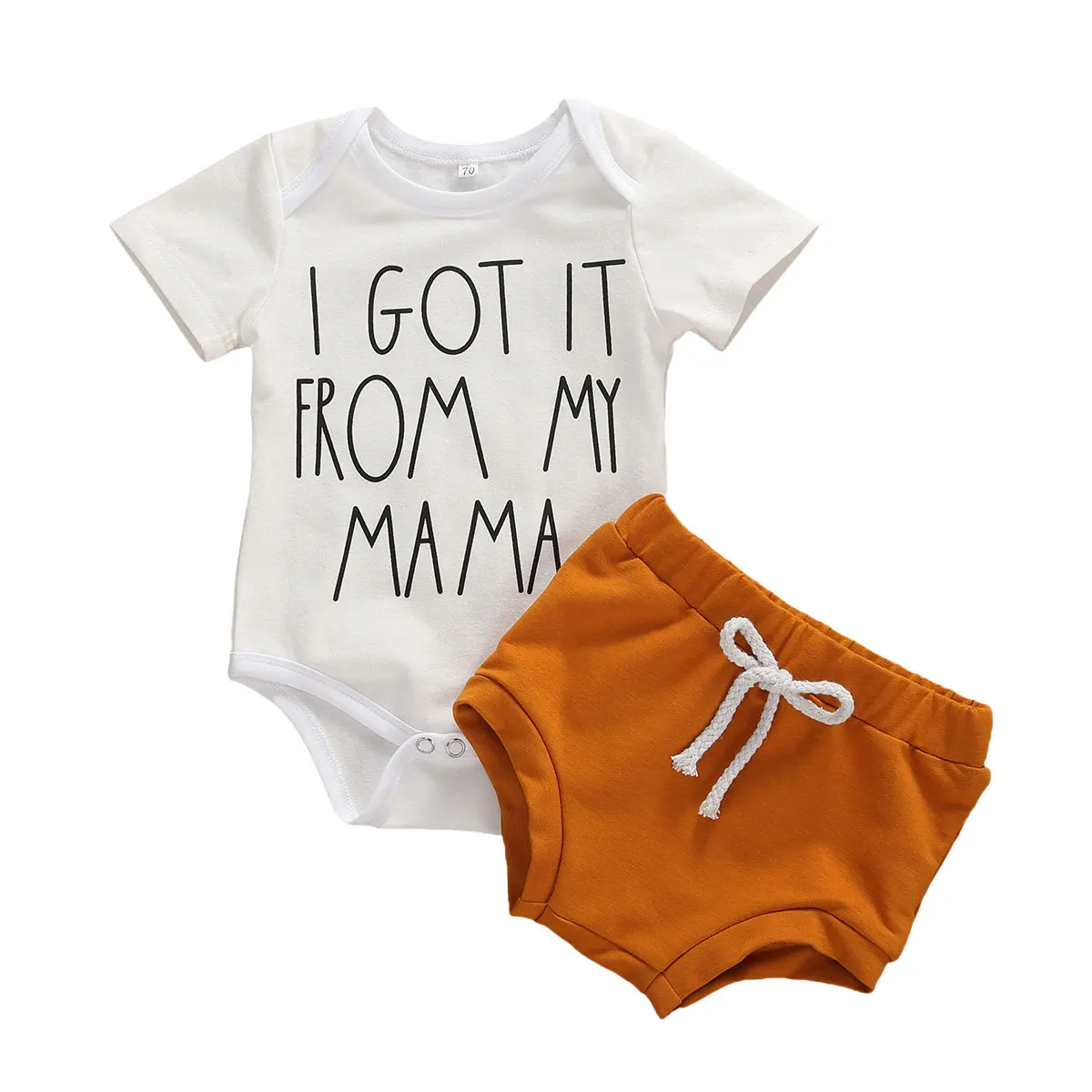 2PCS Baby clothes Kids Baby Girls Letters Short Sleeve Romper Jumpsuit+Skirt Set 