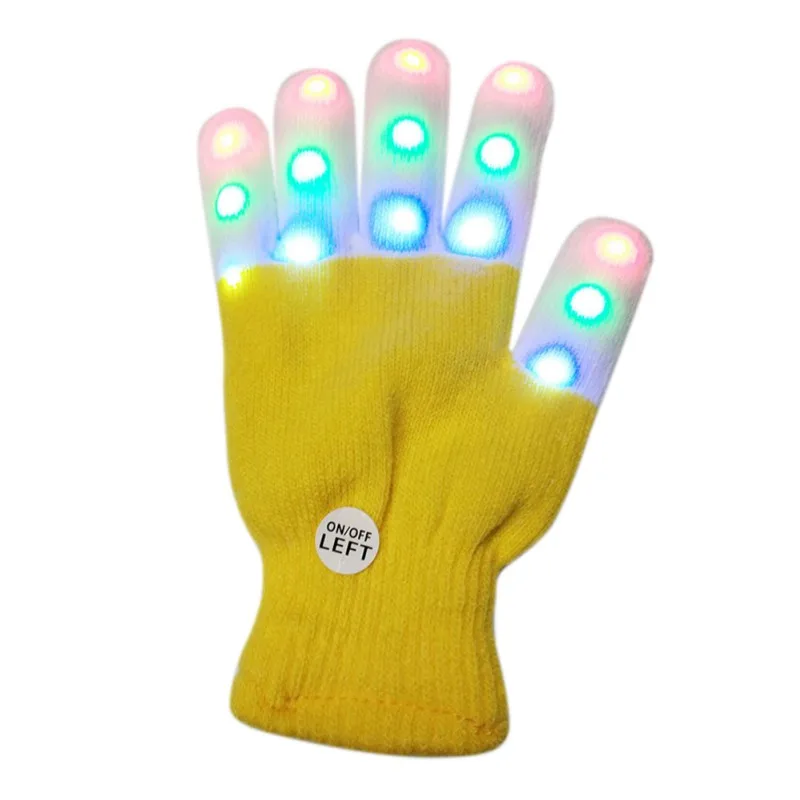 1 шт. светодиодный светящаяся перчатка Rave светильник мигающий палец светящийся светильник ing варежки детские волшебные светящиеся перчатки детские игрушки вечерние аксессуары