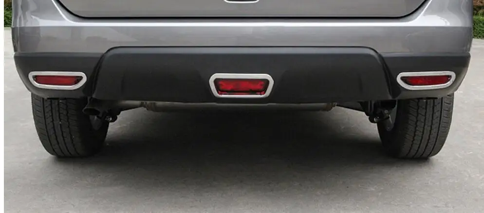 High-quality ABS plating fog box 2014 2015 FOR Nissan X-Trail fog lamp shade Rear bumper light decorative sequins