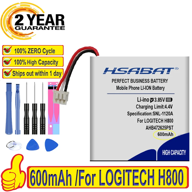 Аккумулятор для наушников LOGITECH H800 100% 600 AHB472625PST 533 000067|Аккумуляторы мобильных