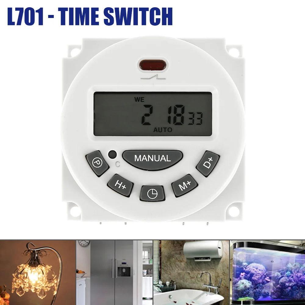L701 Time Control Switch 12V Digital Timer Switch 7 Days