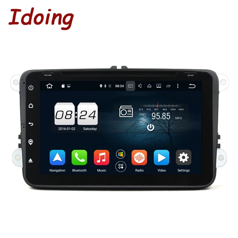 Idoing 2Din GPS навигация Android 8 0 для VW GOLF 5 Polo CC PASSAT Tiguan Core автомобильный DVD