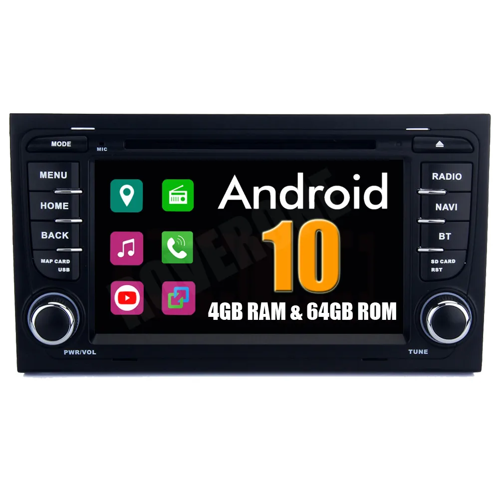 Автомобильный мультимедийный DVD плеер на Android 10 Восьмиядерный процессор с GPS
