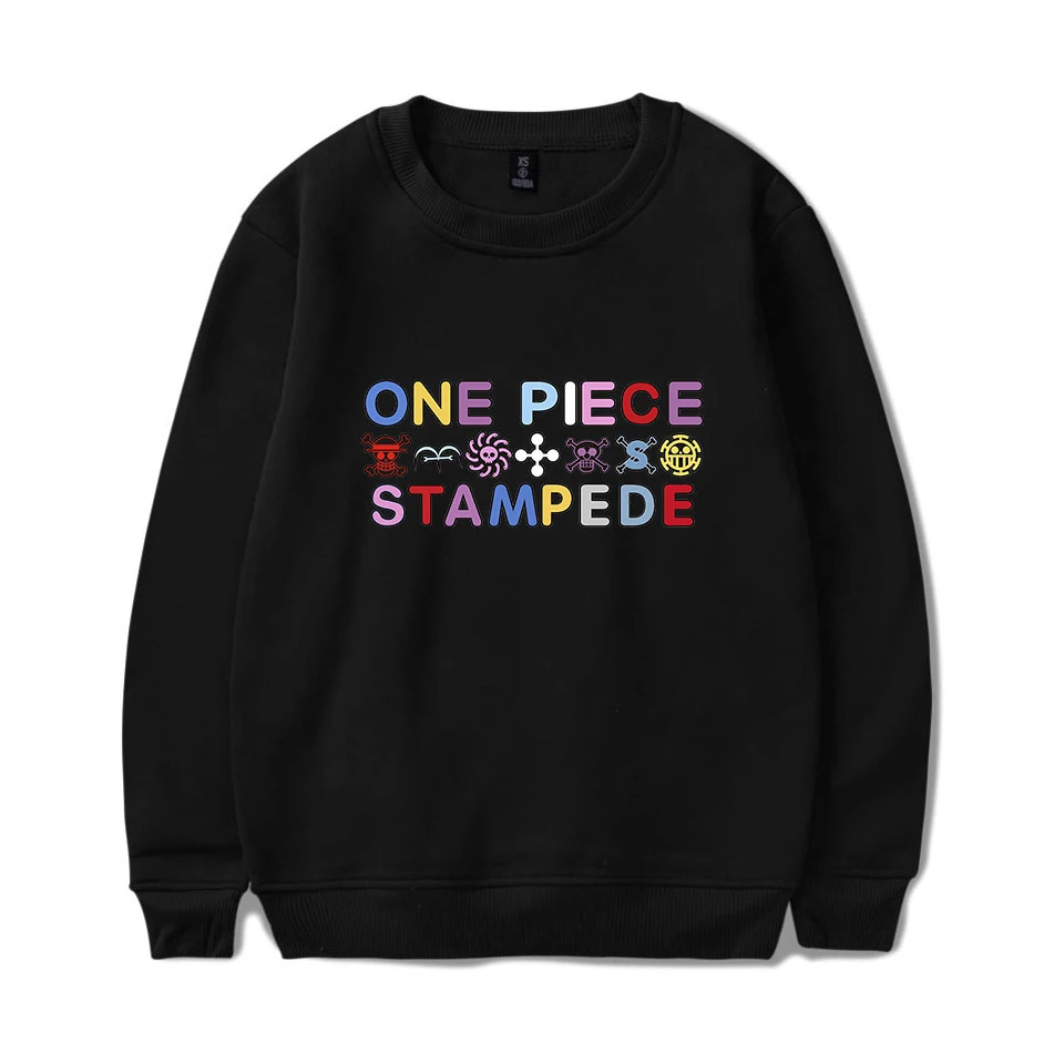 

Anime 2019 New Movie ONE PIECE STAMPEDE Theatrical version Print O-neck Sweatshirt Harajuku Round Collar Men/Women Sweatshirt