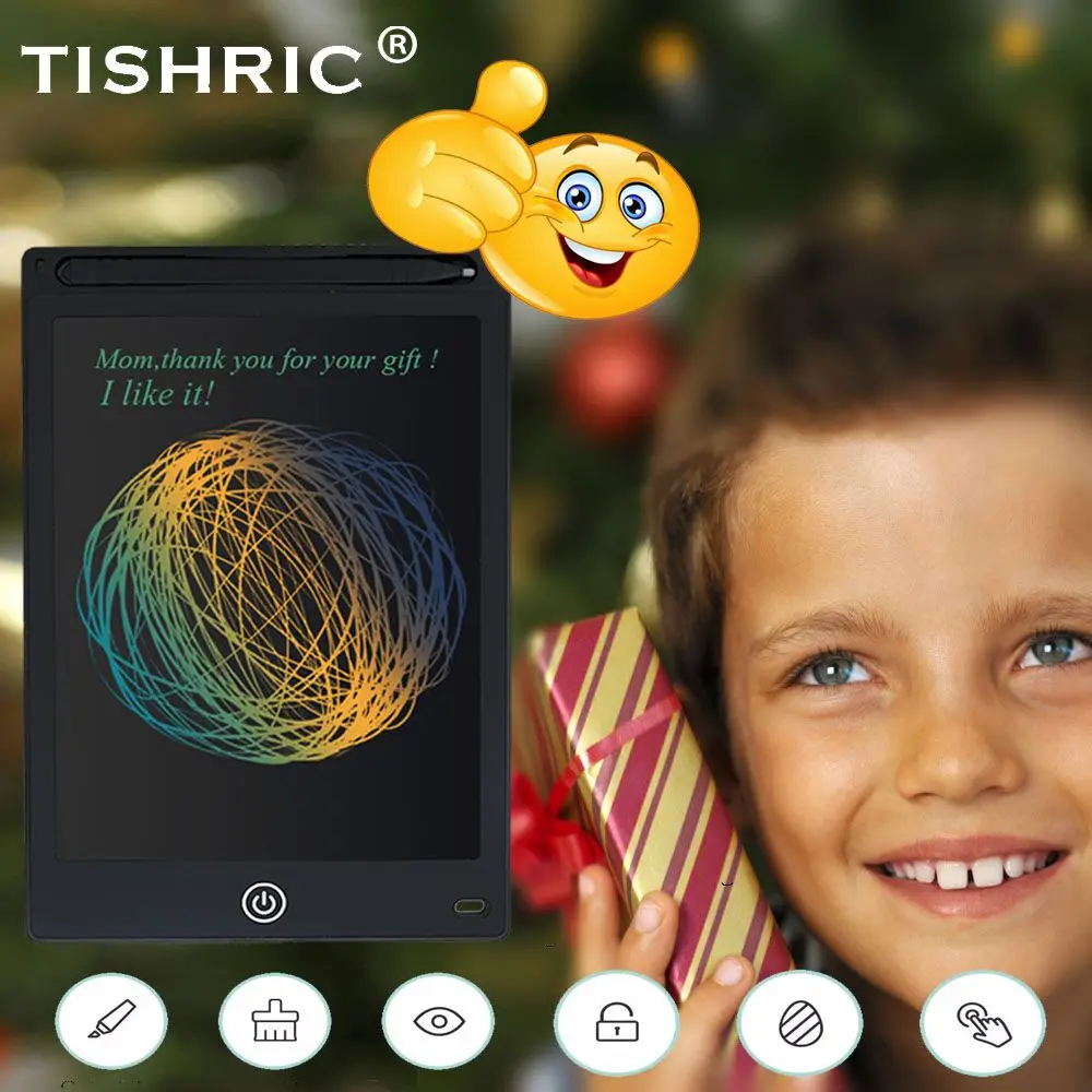 

TISHRIC Graphics Tablet LCD Writing Tablet 8.5/10/12 inch Erasable Digital Drawing Pad/Tablet/Board For Kids With Color Screen
