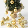 24pcs 3cm Christmas Tree Decor Ball Glitter Gold Silver Plastic Hanging Pendant Decorations For Home Xmas Tree Wreath Ornament ► Photo 2/6
