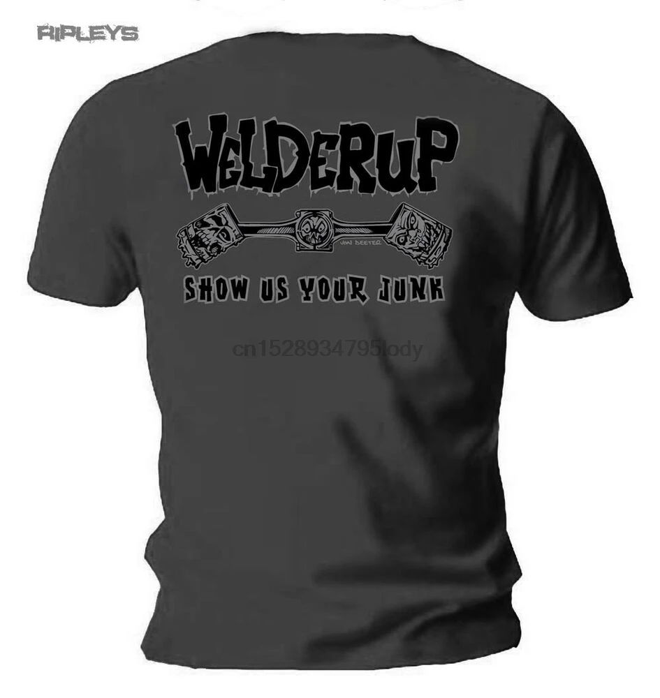 

Official WELDERUP Garage Custom Hot Rod T Shirt Grey Classic Logo Rat Rod