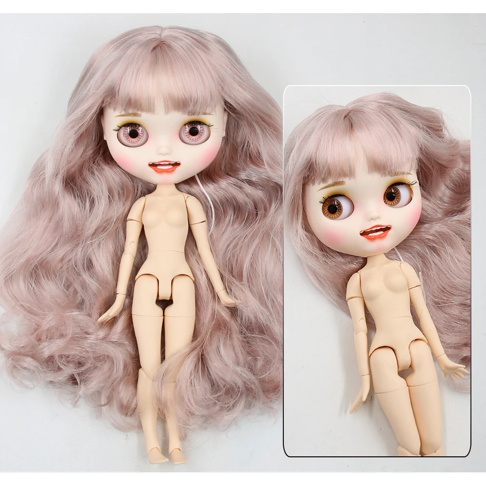 Neo Blythe Doll with Multi-Color Hair, White Skin, Matte Smiling Face & Custom Jointed Body 1