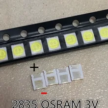 Для OSRAM 2000 шт. светодиодный Подсветка высокое Мощность светодиодный 1,5 Вт 3В 1210 3528 2835 131LM холодный белый ЖК-дисплей Подсветка для ТВ Применение