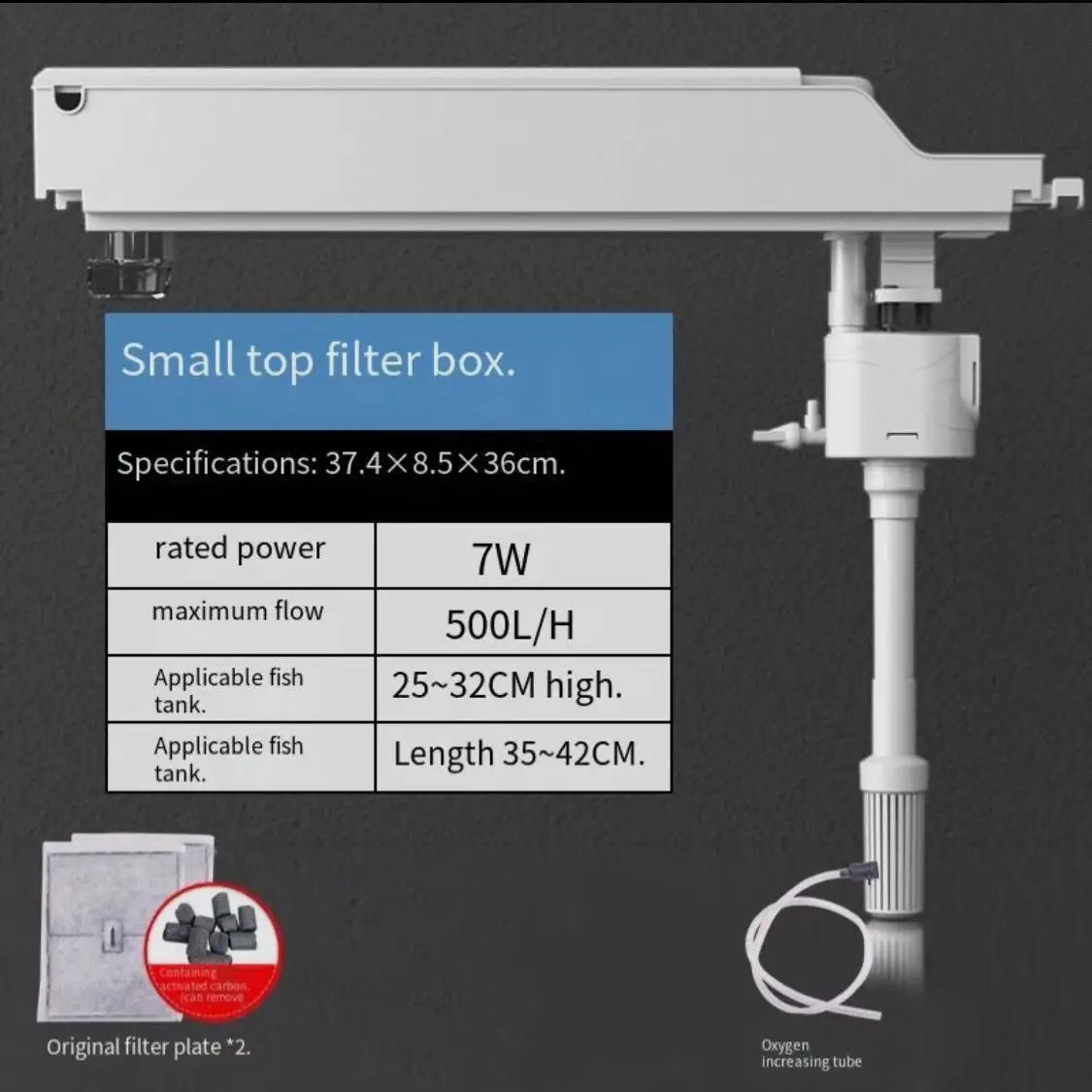 Fish tank filter three-in-one filter pump aeration filtration circulation system with box top aquarium accessories water pump aquarium air pump fish tank oxygen pump aquarium water pump fish tank pump