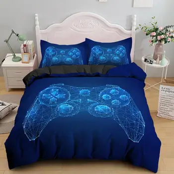 

Kids Games Comforter Cover Set For Boys 3D Gamepad Bedding ,Modern Gamer Video Game Duvet Child Bedroom Quilt