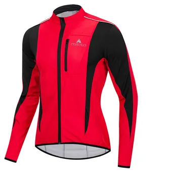 

MILOTO Winter Warm Up Thermal Fleece Cycling Jacket Bicycle MTB Road Bike Clothing Windproof Waterproof Long Jersey Jacket
