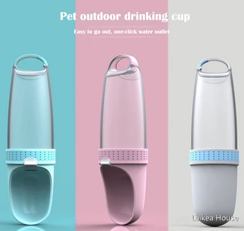 

350ML Portable Pet Cup Drinking Bottle Dog and Cat Health Water Feeder Pet Outdoor Travel Cup ABS Drinking Supplies 2020 New