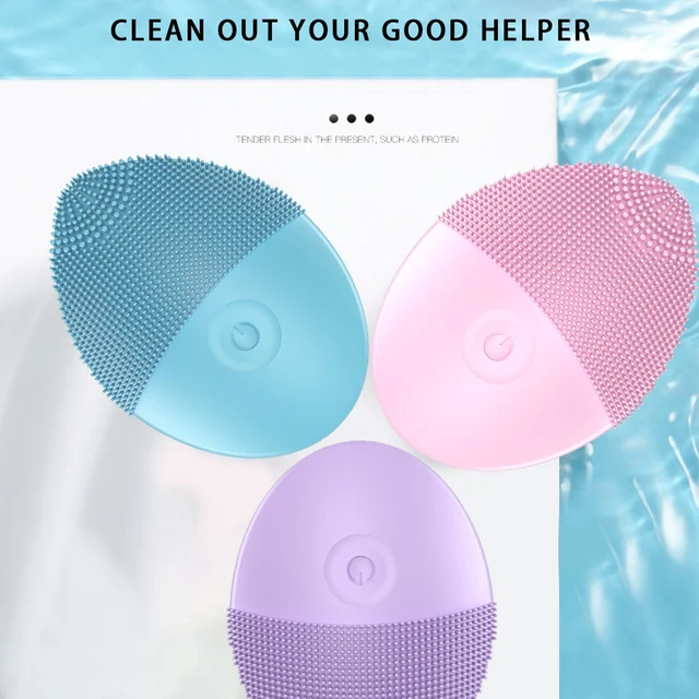 LAIKOU Electric Facial Cleanser Silicone Face Cleansing Brush Electric Face Cleanser Cleansing Skin Deep Washing Massage Brush 3