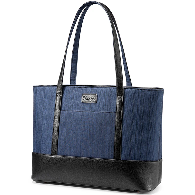 REALER женская сумка для чемодана, женские сумки для деловых поездок, большая сумка-тоут, женская сумка через плечо с ручкой для оффида/работы - Цвет: Синий