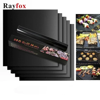 

40*33cm BBQ Accessories Non-stick Reusable Grill Mat For Outdoor Bbq Barbecue Cooking Mats Kitchen Tools Baking Cover Bakeware