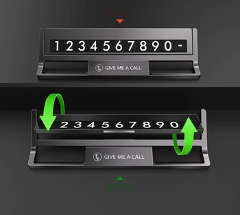 

Car Zinc Alloy Luminous Temporary Parking Number Plate ForFor Tesla Model 3 Model X Model S Car Interior Accessories