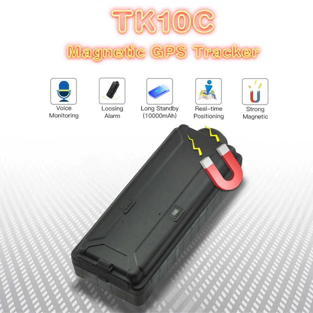 TK10C 4G gps автомобильный трекер gps локатор для автомобиля добавить магнит водонепроницаемый функция с 10000 мАч большой аккумулятор Противоугонная гео-забор