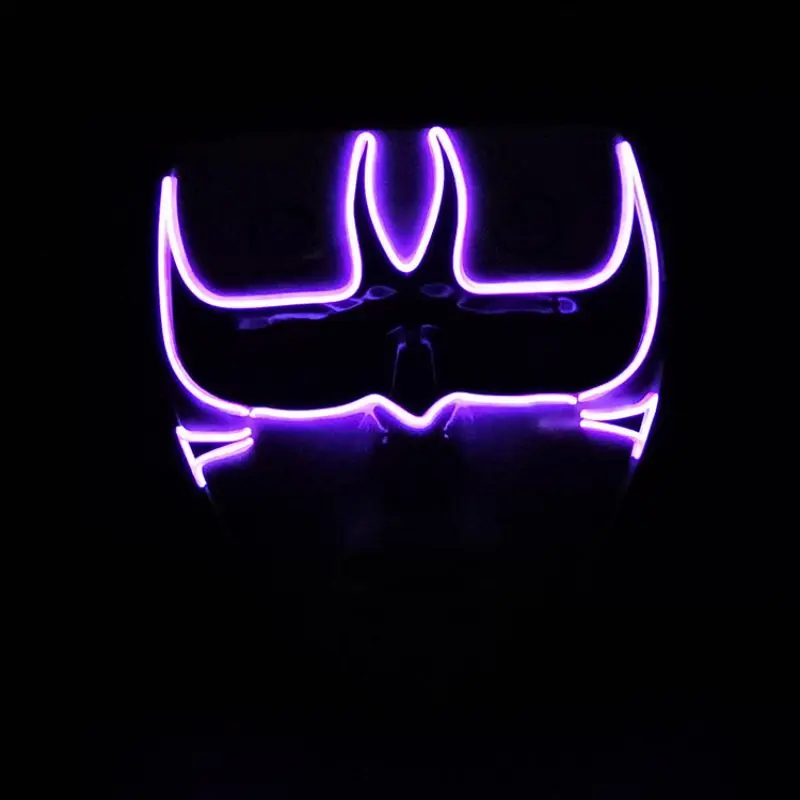 

Masquerade Ghost Face Mask Creative Glowing Mask Halloween Bar Party Performance Fearsome Night Light Mask