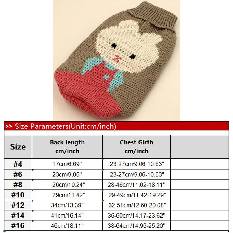 gray rabbit Свитер с рисунком кота из мультфильма; зимняя теплая хлопковая одежда для кошек; пальто для маленьких кошек; куртка с рисунком котенка; вязаные свитера; Одежда для собак - Цвет: gray rabbit