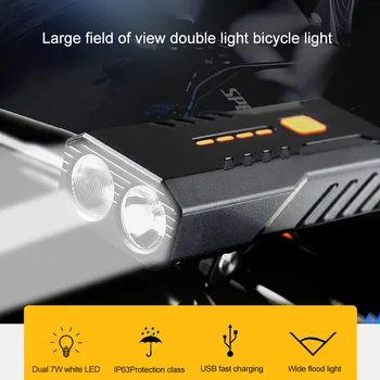 

USB Rechargeable XPE Bike Front Rear Lights LED Bicycle Riding Lamp Waterproof Outdoor Equipment For Hiking And Night Riding