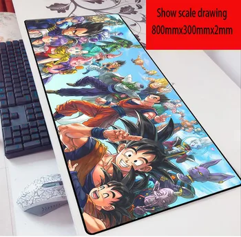 

Anime Dragon Ball Mouse Mat Anime Laptop Mouse Pad Notbook Computer Keyboard Gaming Mousepad Gamer Play Mats 800x300mm for Boys