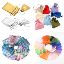 

Mixed Style Color Adjustable Drawstring Packaging Bags Jewelry Beads Storage Bags Wedding Gift Bags Candy Pouches Present Bags