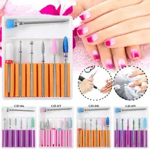 7 шт. набор керамических алмазных сверл для ногтей, фреза для маникюра, электрическая машинка для педикюра, аксессуары для дизайна ногтей