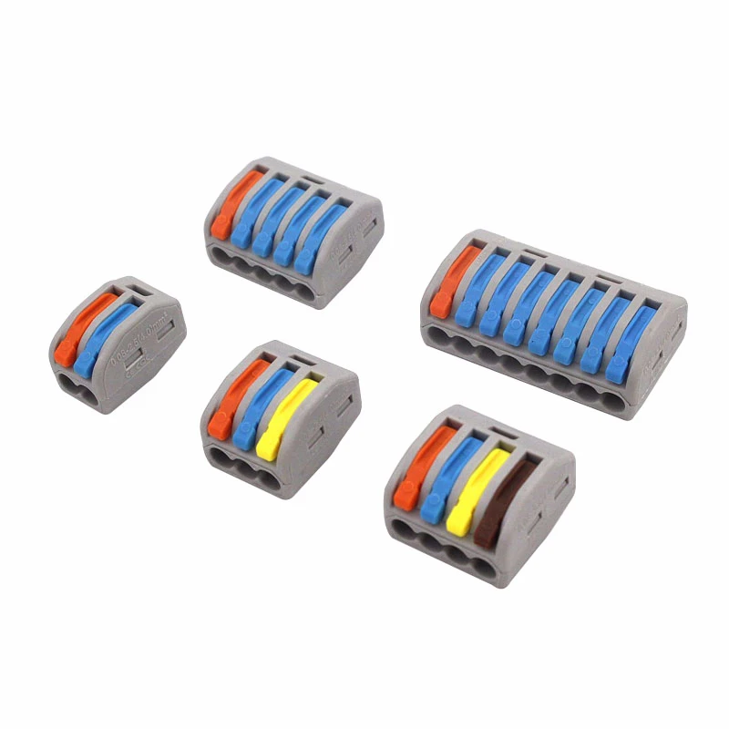 

WAGO Type Mini Fast Wire Cable Connectors 221 222-413 SPL-2 3 Universal Compact Wiring Conductor Push-in Terminal Block China