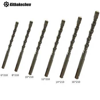

6/8/10/12/14mm SDS Plus Slot 210mm Concrete High Speed Twist DrillMasonry Hammer Head Tool For Electric Dril