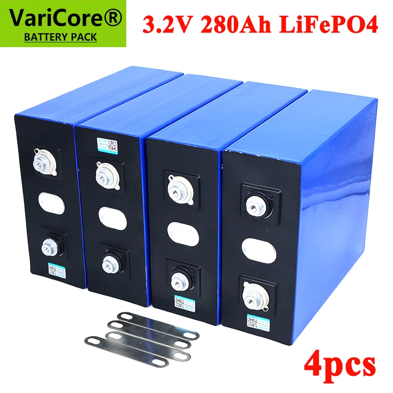 4PCS VariCore 3.2V 280Ah lifepo4 battery DIY 12V 280AH Rechargeable