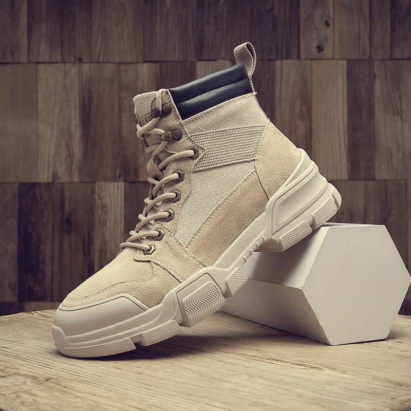 

MEN'S SHOES 2019 Wenzhou Men's Leather Boots Thick Bottomed Worker Boot Trend Casual Boots Martin Boots Men's