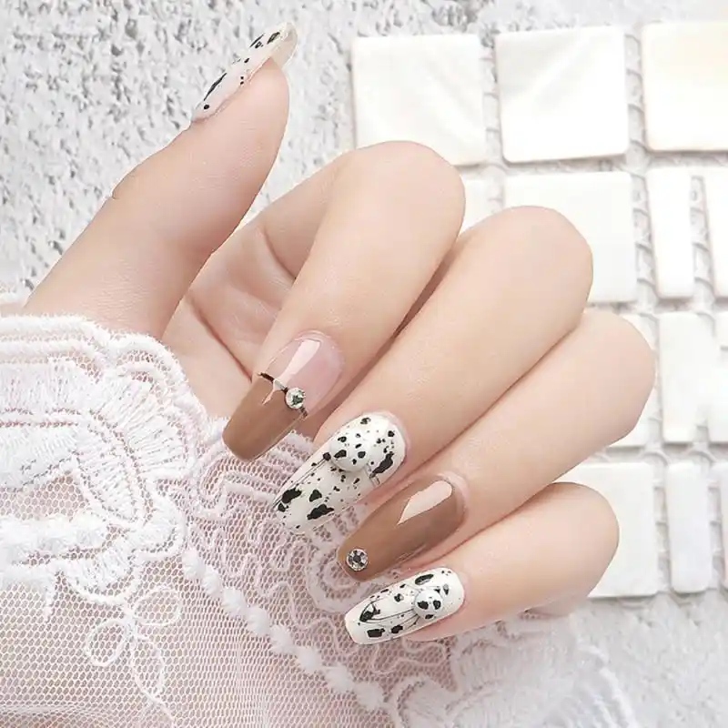 半permanantウズラ卵シェルネイルアートグルーワニスソークオフマニキュア卵殻黒点効果のuvジェルポリッシュネイルアートtslm1 ネイルジェル Aliexpress