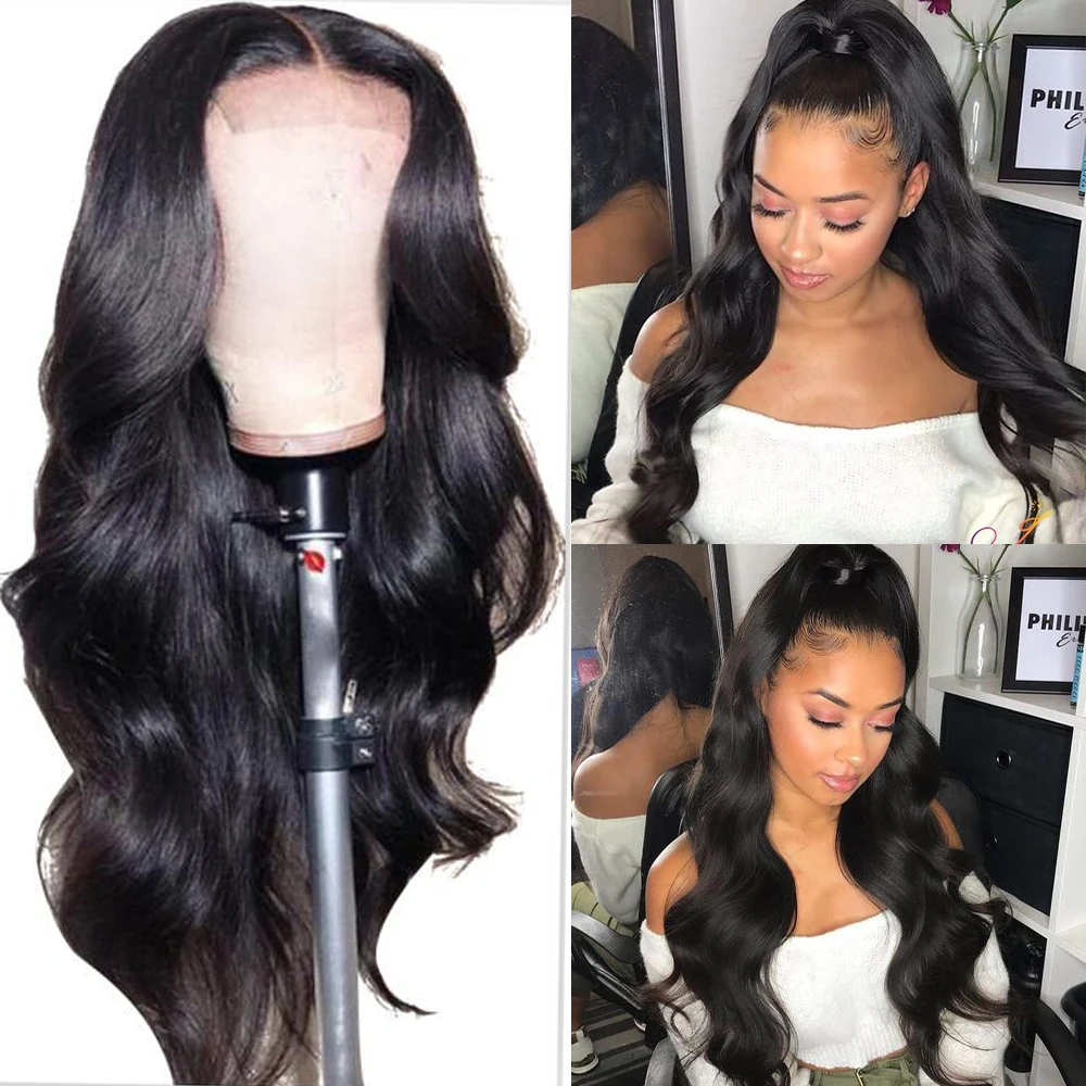 13x4 Lace Frontal Wigs Body Wave Lace Front Human Hair Wigs For Women Pre Plucked Peruvian Body Wave Remy Hair Baby