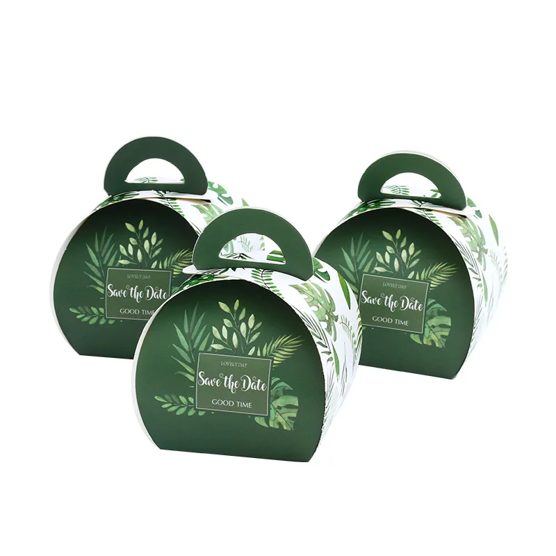 

Green Hand Held Paper Gift Box Wedding Favors And Gifts Candy Box Baby Shower Birthday Party Supplies Wedding Decorations