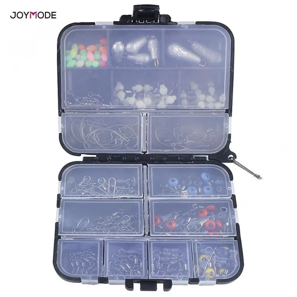 JOYMODE 177 шт. комплект рыболовных принадлежностей с коробкой для снастей, включая поворотные направляющие, шарикоподшипник, роликовый карабин