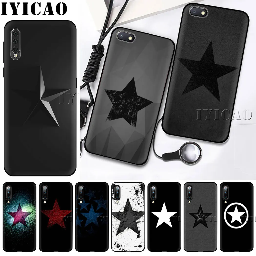 Star Black Soft Case for Xiaomi Mi 9 8 6 A2 Lite A3 9T Pro A1 F1 MAX 3 2S CC9E 8SE Phone Cover | Мобильные телефоны и
