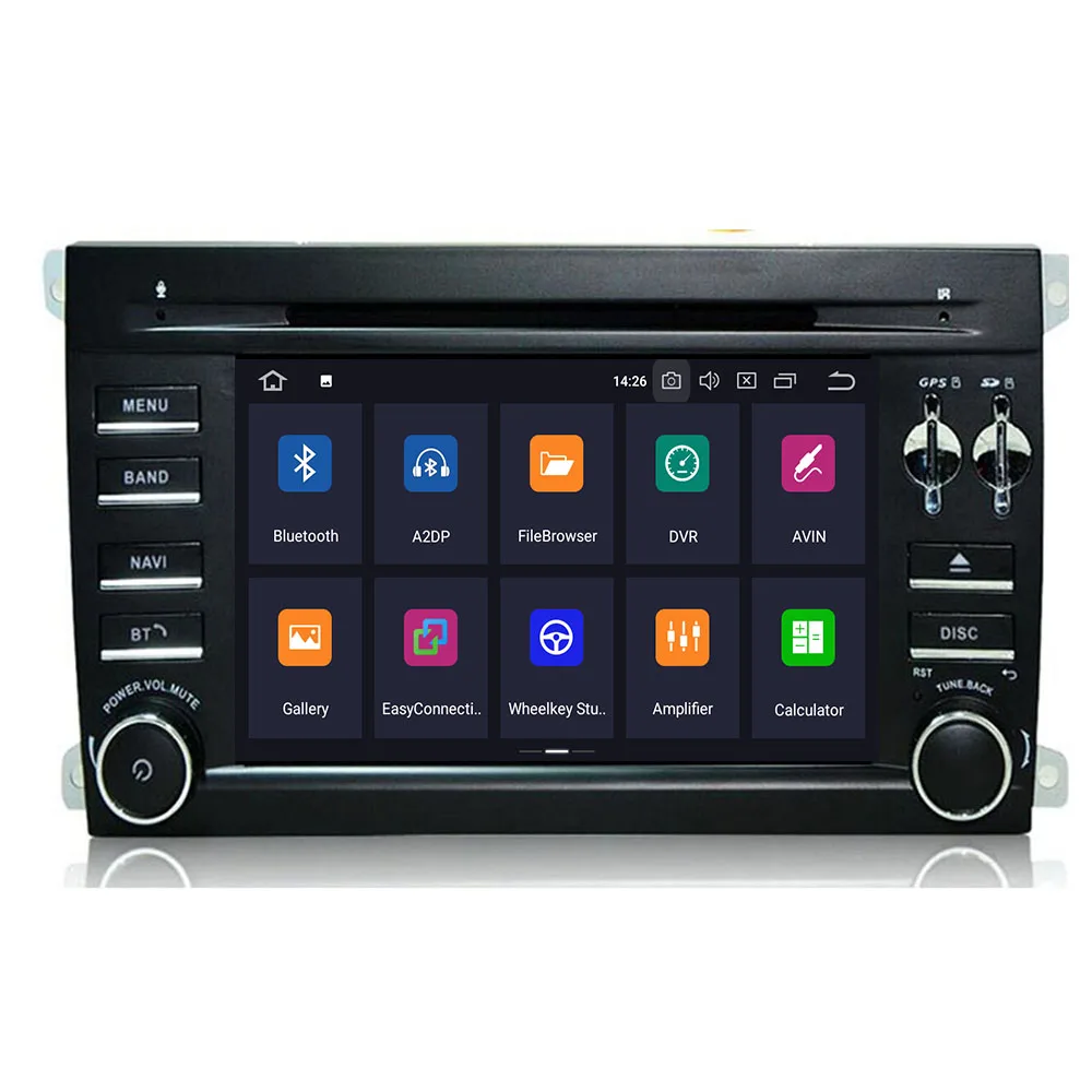 Excellent !IPS! 2 Din Android 9.0 8 core Car DVD Multimedia Player GPS Navigation for Porsche Cayenne 2003-2010 Radio fm stereo Head unit 1