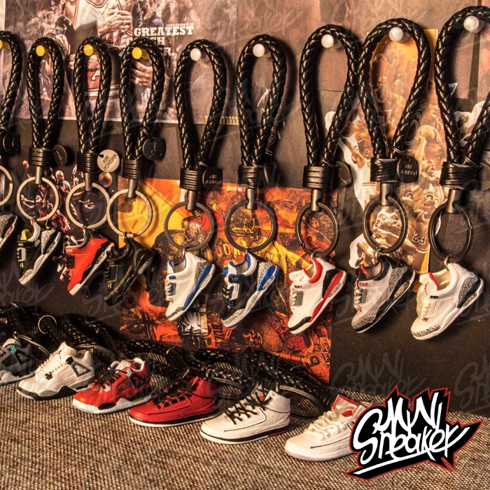 

sneakers generations AIR AJ2 3 4 stereo model keychain bag pendant lover gift