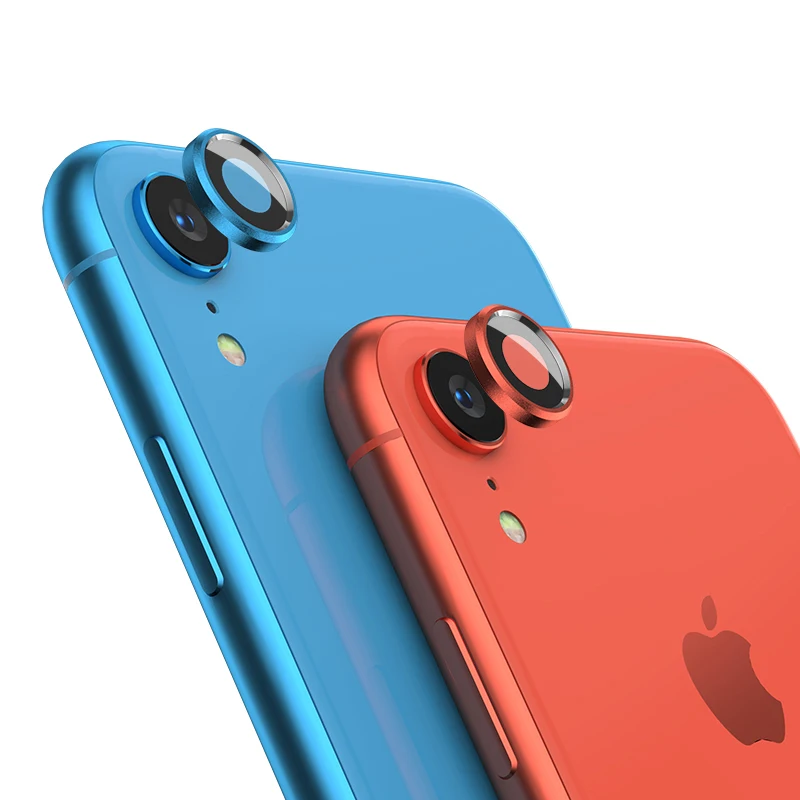 Задняя крышка для объектива камеры, Защита экрана для iPhone XR 6D, пленка из закаленного стекла+ Металлическая задняя крышка для объектива, защитное кольцо, чехол, аксессуары