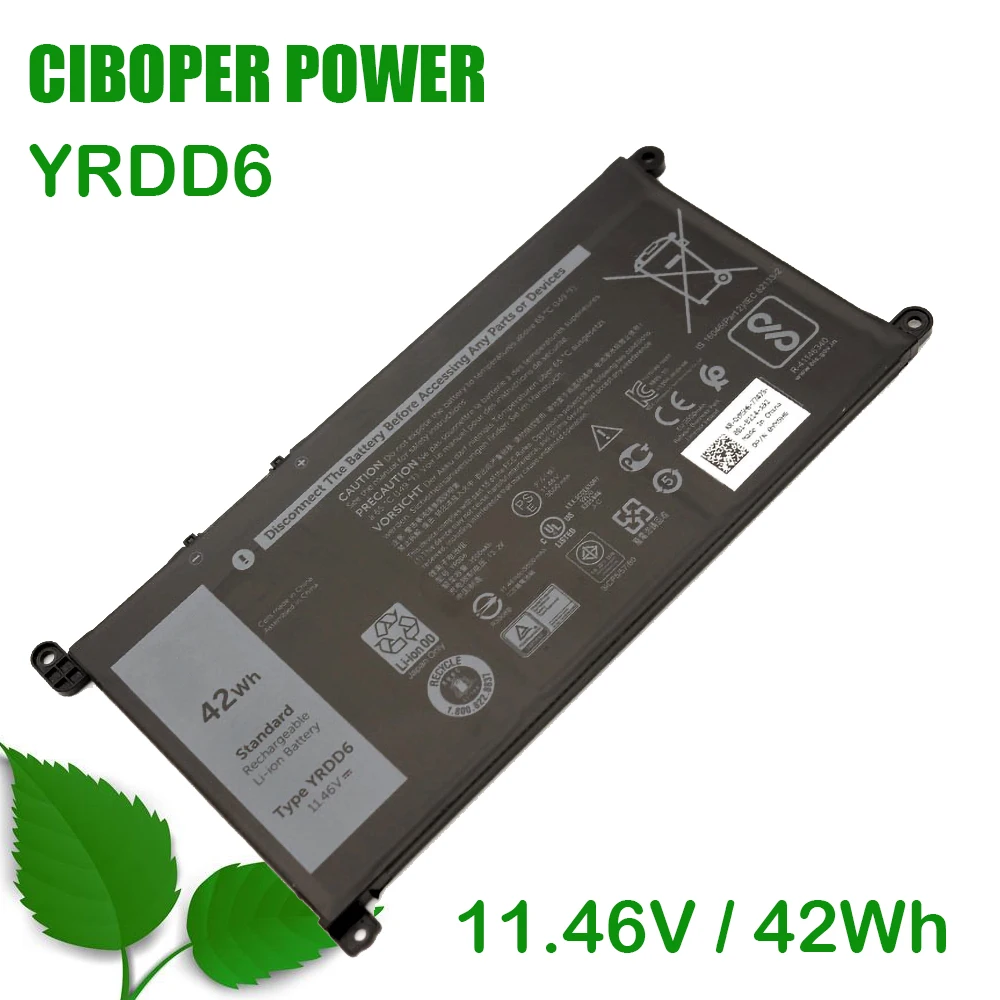 Bateria Original do Portátil do pc Akku 14 585 3400 5488 5493 5593 P90f Vm732 0yrdd6 11.46v 11.46v 11.46v