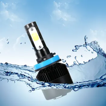 

1 Pair LED Headlights 8000 LM Extremely Bright COB Chip H11 H8 6000K Xenon White 76W Fog Lights Headlight Bulbs Conversion Kit