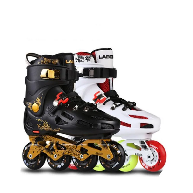 LABEDA X6 роликовые коньки patines FSK слалом Роликовые кроссовки для школьников спортивные кроссовки белого и черного цвета золотой европейские размеры от 35 до 45