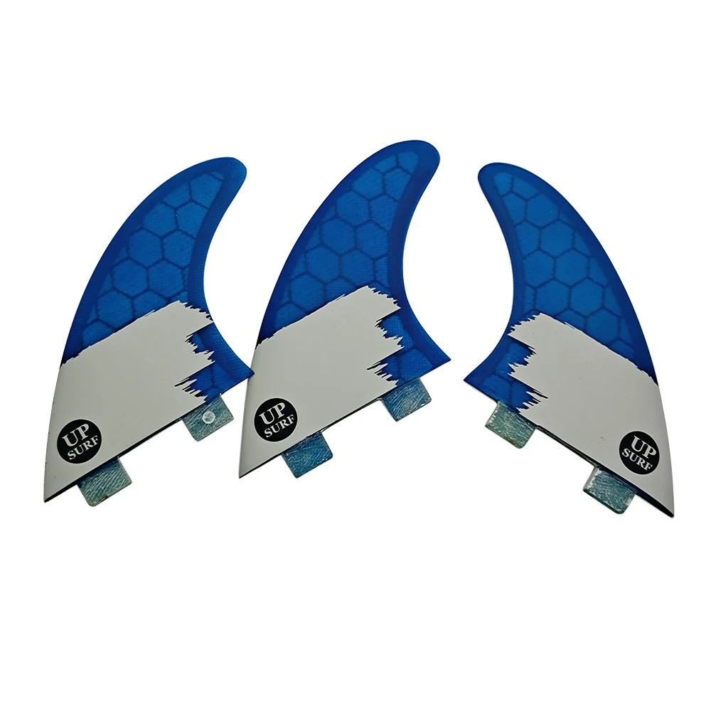 Yepsurf Double Tabs AM2 surf Fin surfboard surf fins Fiberglass Big Fins blue color