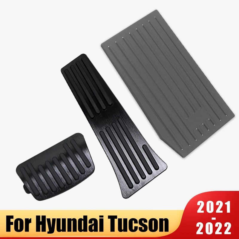 Aluminum Alloy Car Pedals Cover Gas Fuel Brake Footrest Pad Plate Cover